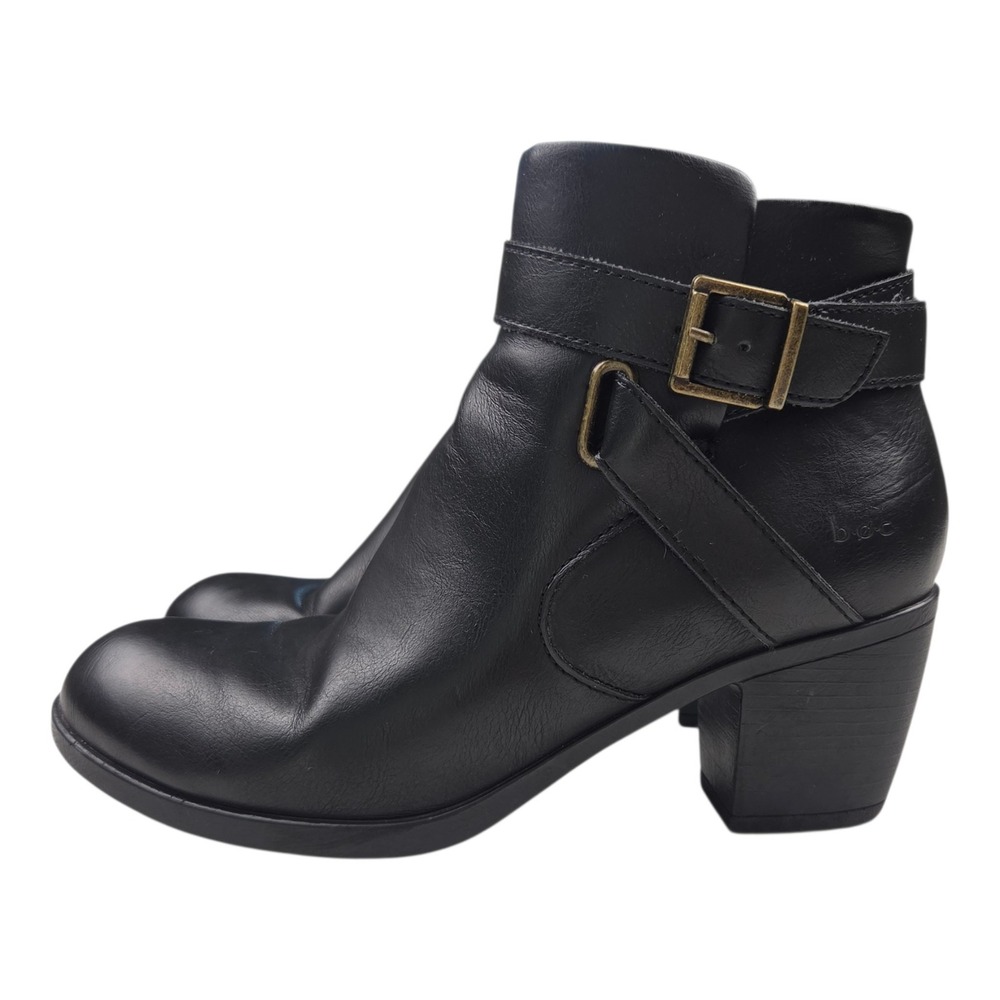 b.o.c. Women's Shea Faux Leather Booties Size 7M Black Ankle Boots